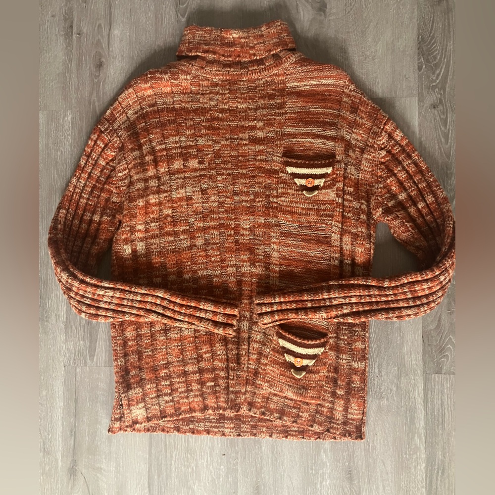 70s Vintage Turtleneck Sweater Directions 80